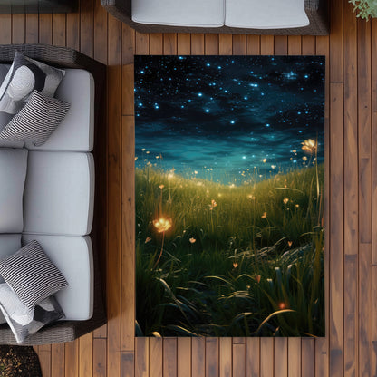 The night sky - Green Outdoor Area Rug for Home Decor