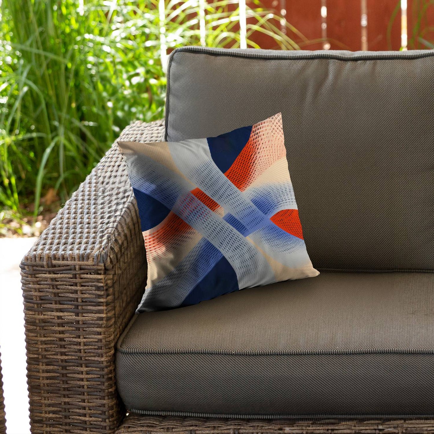 Abstract threading - Throw pillow - Print on demand