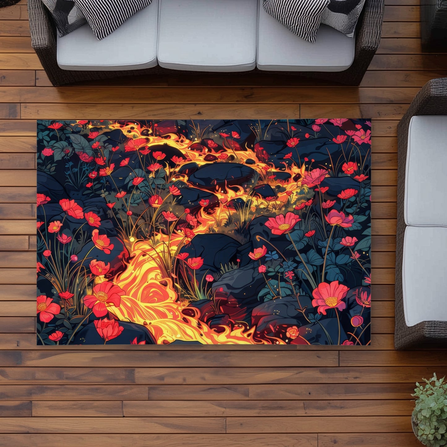 Tapis d'extérieur Dodging Nature | Accent de décoration intérieure élégant