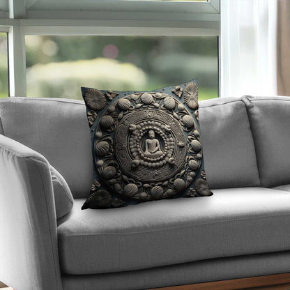 Spiritual Peace Poly Twill Throw Pillow | Home Decor Accent