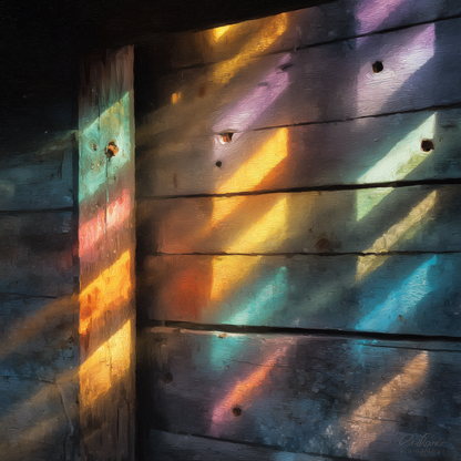 Rainbow Glint - Green Canvas for Home Decor | Vibrant Art