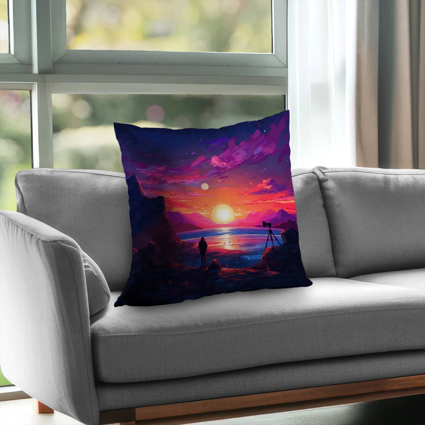 Solitude - Throw pillow - Print on demand