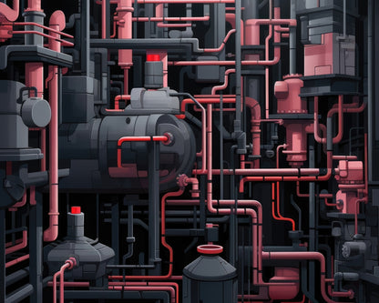 Dark Pipes Polyester Placemat - Stylish Home Decor Accessory