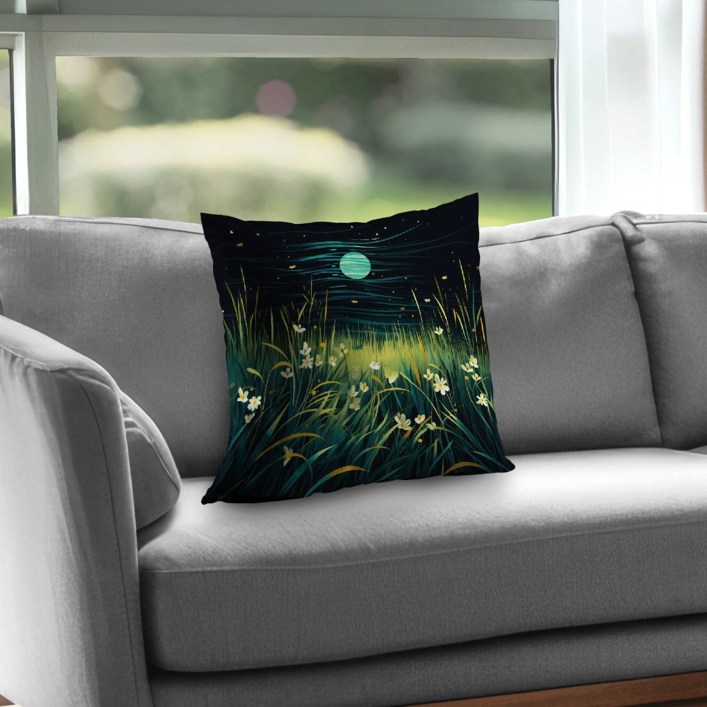 Windy night - Throw pillow - Print on demand