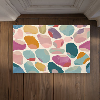 Dots and Bops White Indoor Outdoor Door Mat | Home Decor