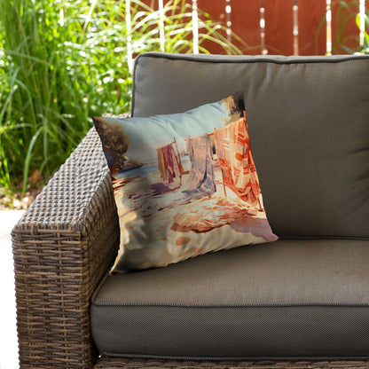 Warm Sands Poly Twill Throw Pillow - Cozy Home Decor Accent