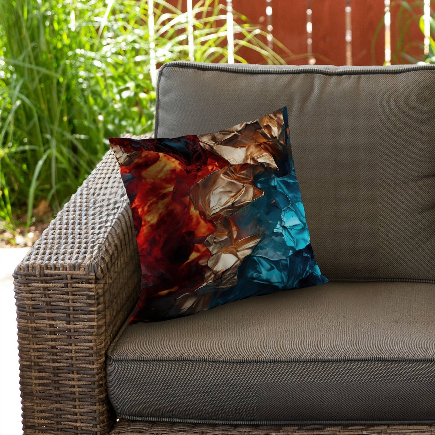 Foiled elements - Throw pillow - Print on demand