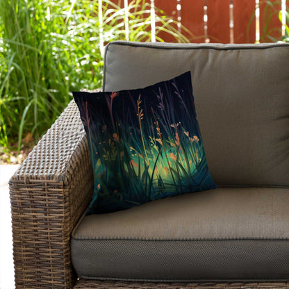 Between Twigs Poly Twill Throw Pillow | Stylish Home Decor