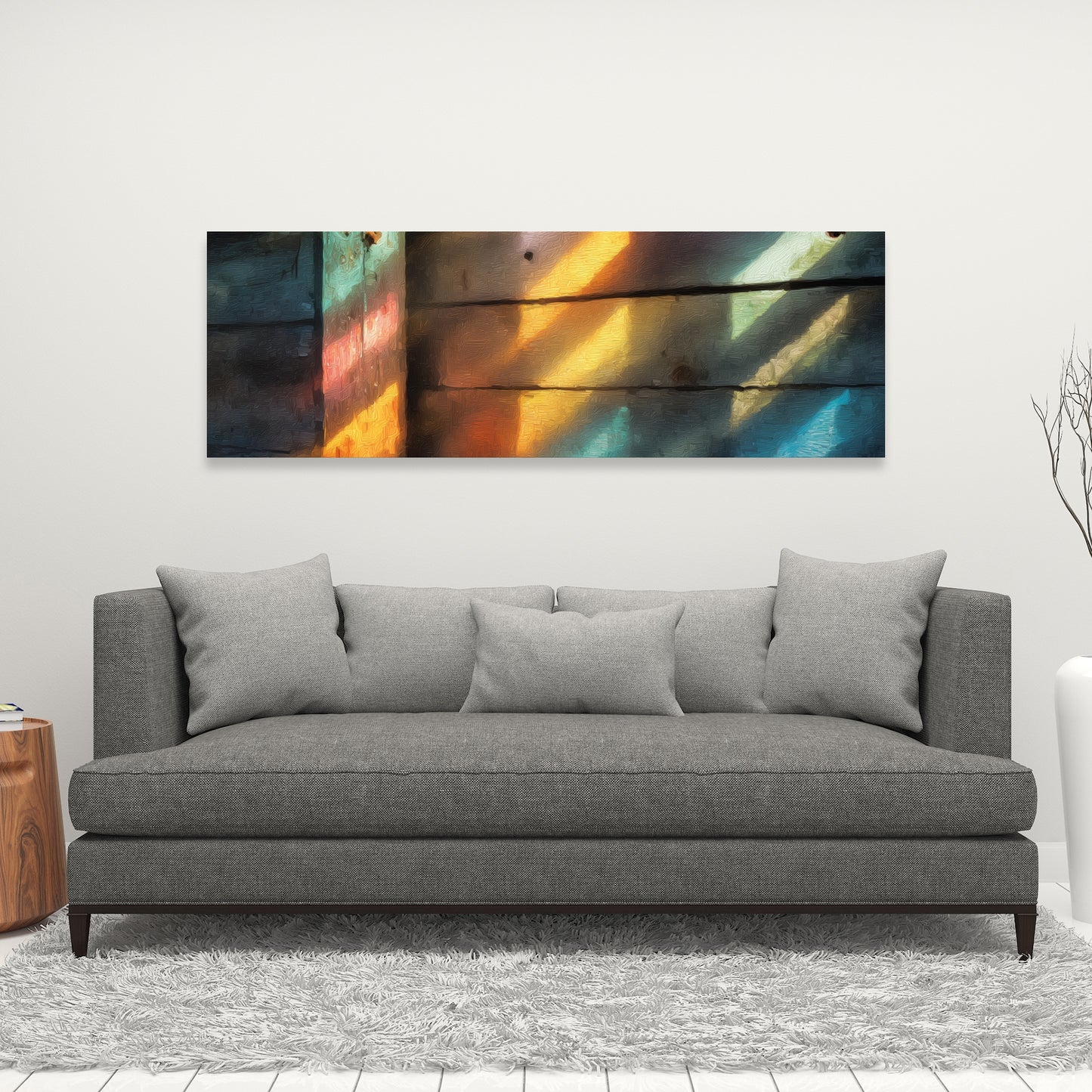 Rainbow Glint - Green Canvas for Home Decor | Vibrant Art