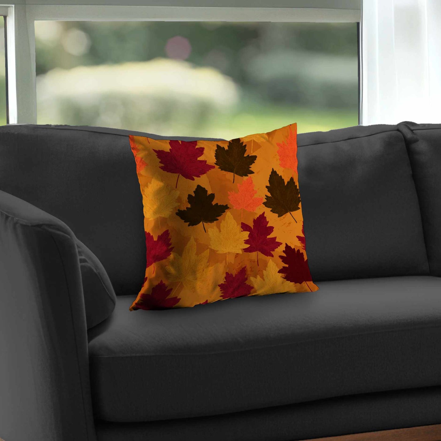Autumn Glow Leaves Throw Pillow - Cozy Home Decor Accent