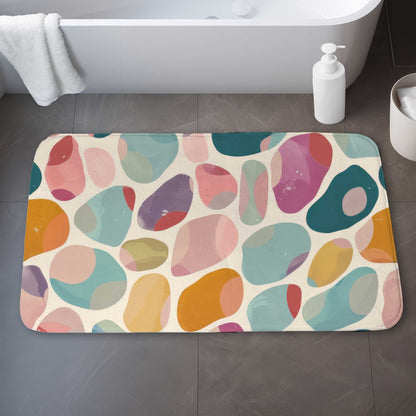 Dots and bops White Bath Mat - Stylish Home Decor Accessory