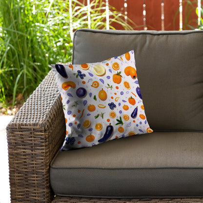 Orange and purple - Throw Pillow