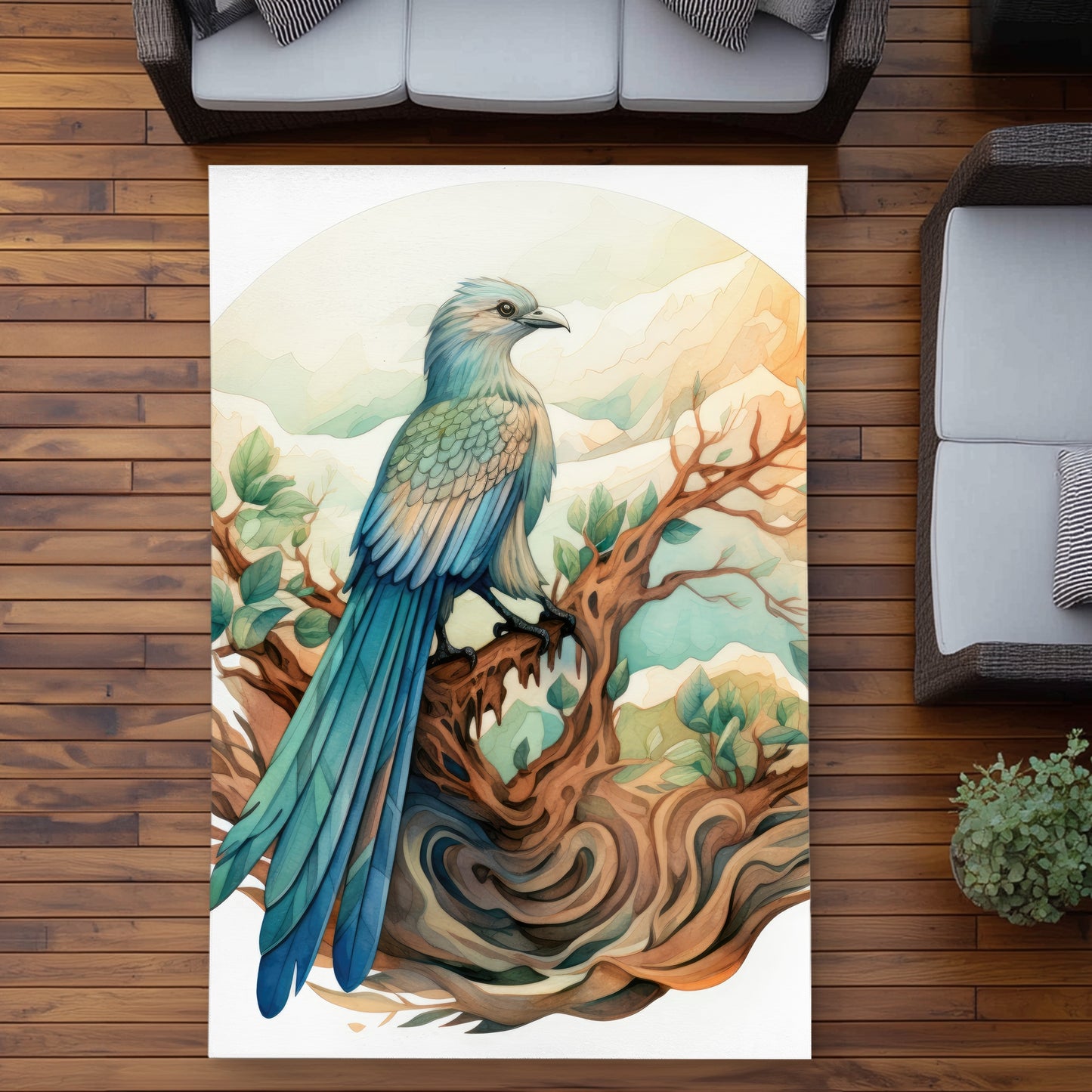 Perched Turquoise Outdoor Area Rug | Stylish Home Decor