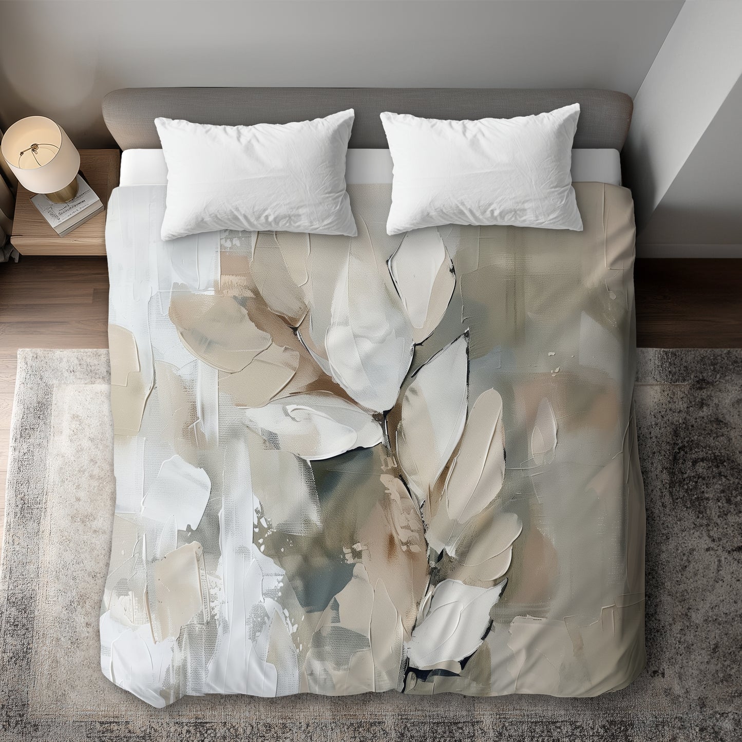 Housse de couette feuille | Literie élégante et douce pour une décoration d'intérieur