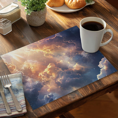 Piercing Light - White Polyester Placemat for Home Decor