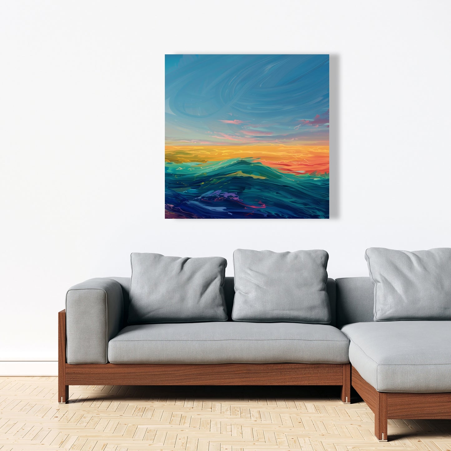 Watercolors Blue Canvas Art for Home Decor - Elegant Design