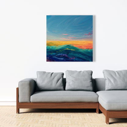 Watercolors Blue Canvas Art for Home Decor - Elegant Design