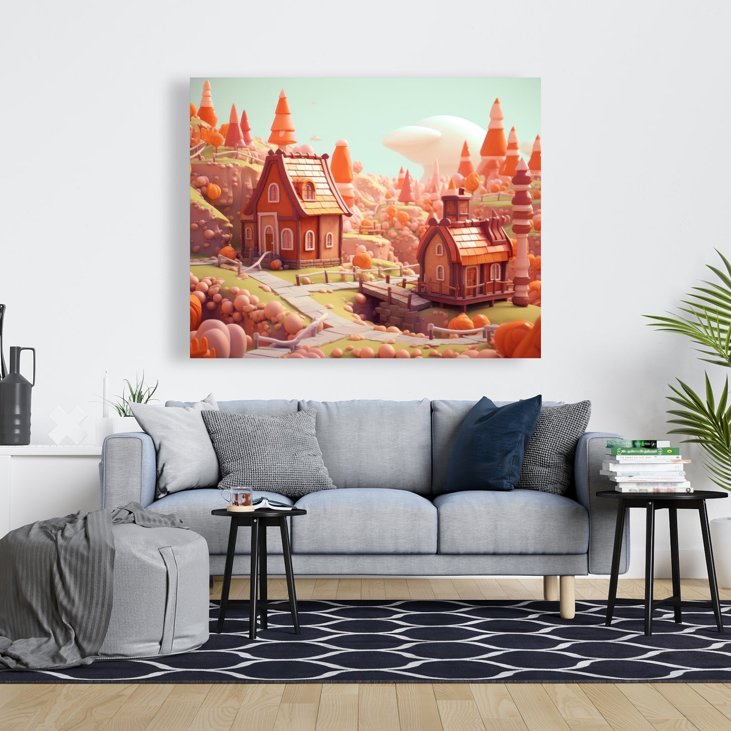 Toy Town - Orange Canvas Home Decor for Vibrant Spaces