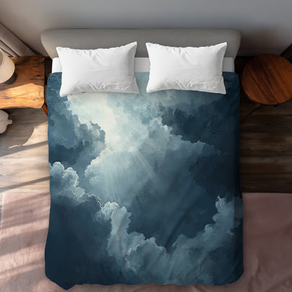 Afterglow White Duvet Cover | Elegant Home Decor Essential