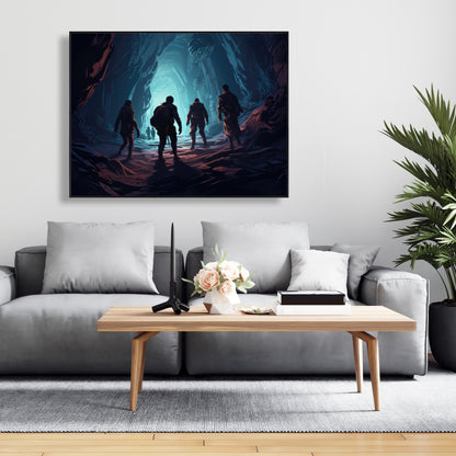 Secret Society - Purple Framed Canvas Home Decor Art