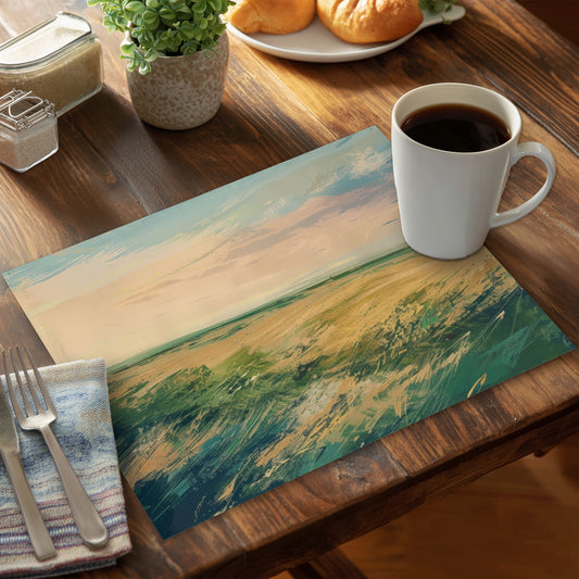 Evening in the Field Polyester Placemat for Home Decor