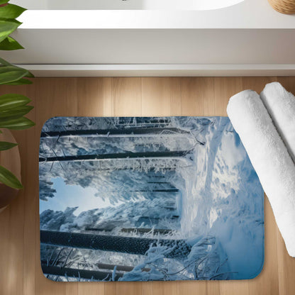 Tapis de bain Forêt froide | Décoration d'intérieur élégante, doux et durable