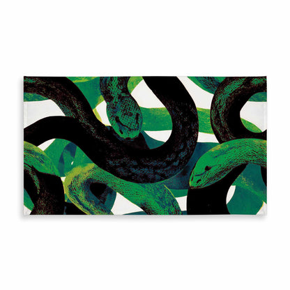 Emerald Coil Dance Tablecloth | Indoor Outdoor Home Decor