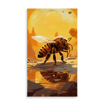 Bee World Brown Indoor Outdoor Tablecloth for Home Decor