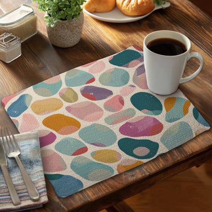 Dots and Bops - Braided Polyester Placemat for Home Decor