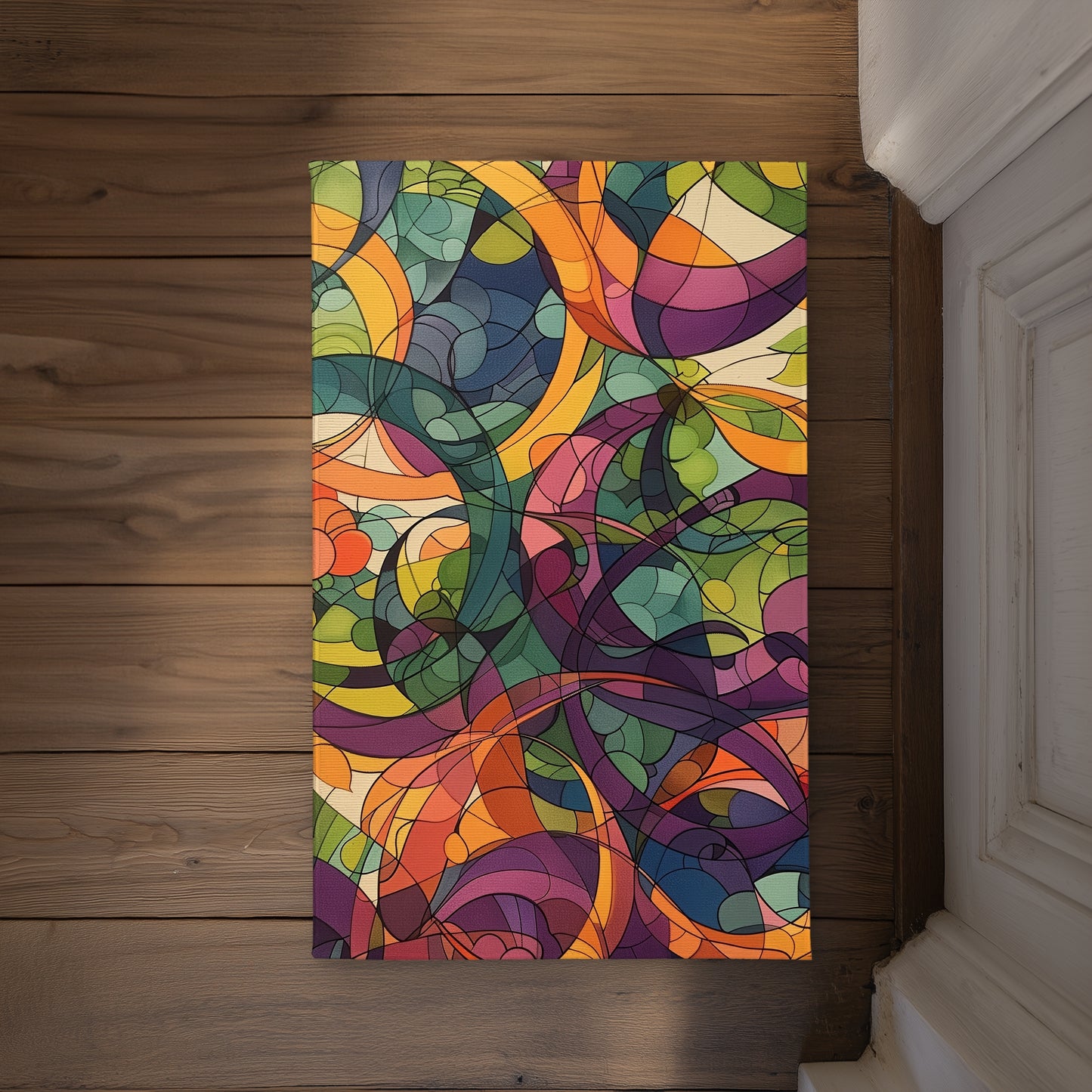 Converge Orange Indoor Outdoor Door Mat | Home Decor Accent