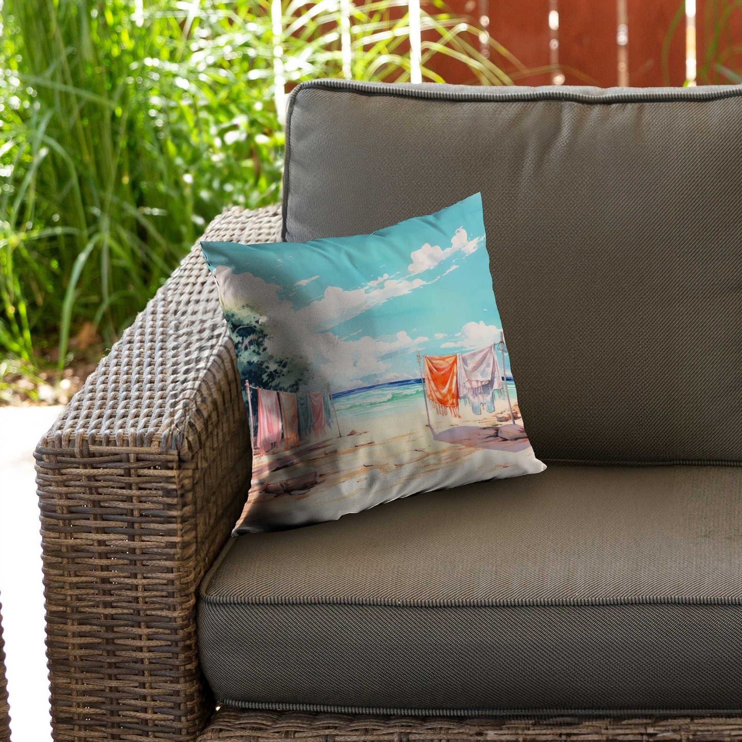 Sunny Side Poly Twill Throw Pillow | Home Decor Accent