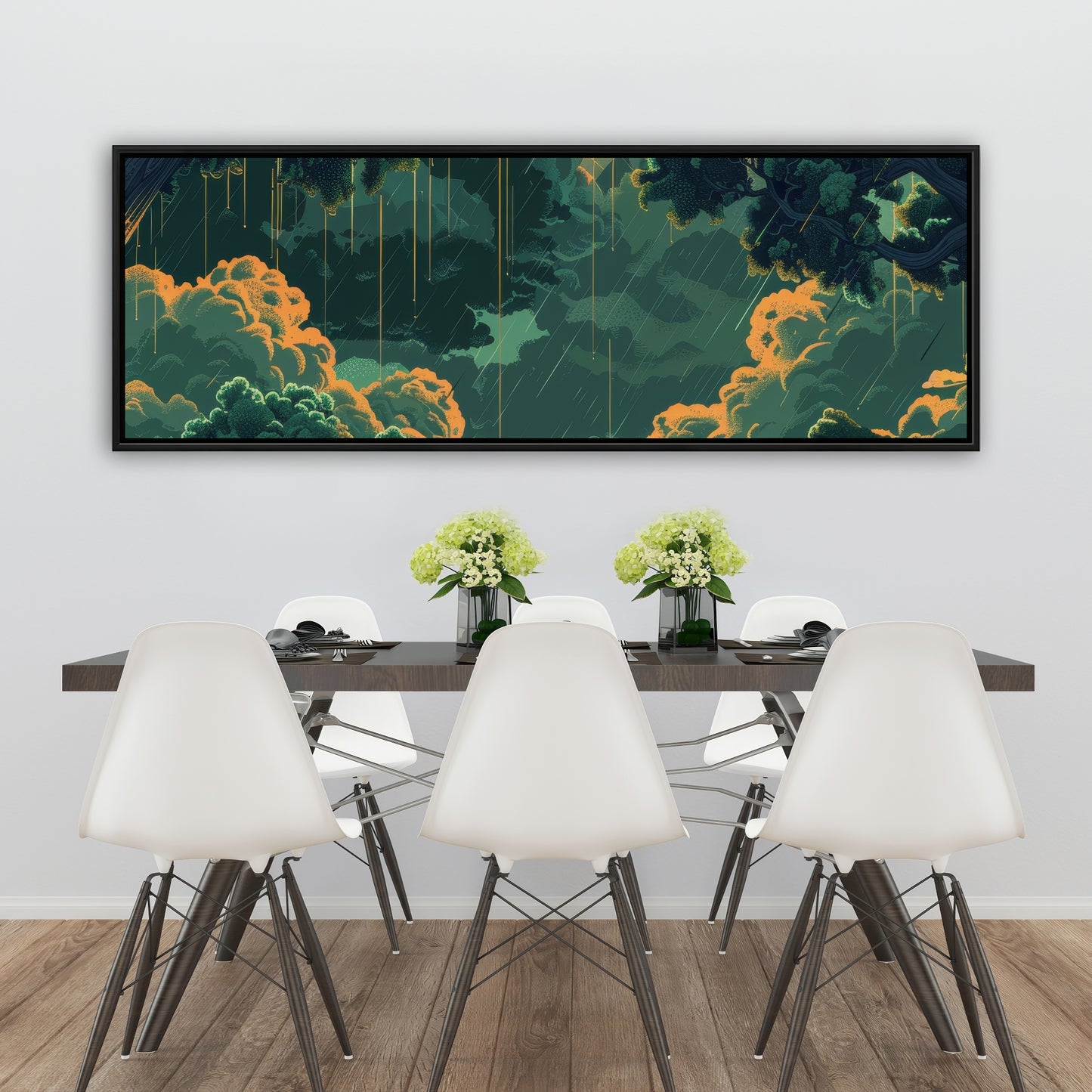 Drops - Yellow Framed Canvas Art for Stylish Home Decor