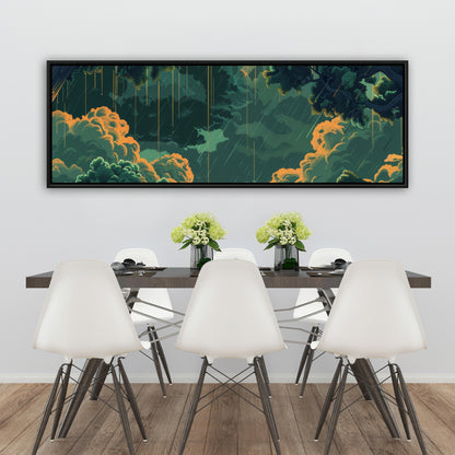 Drops - Yellow Framed Canvas Art for Stylish Home Decor