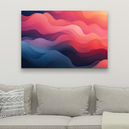 Ethereal Smoke - Pink Canvas Art for Elegant Home Decor