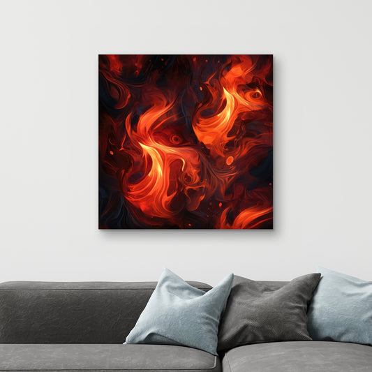 Fires of heck - 32"x32" Canvas