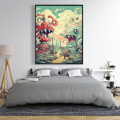 Two titans - 36"x36" Framed canvas