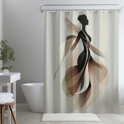 Rideau de douche Silhouette élégante | Accent décoratif chic