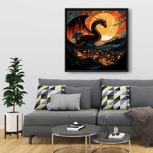 Imminent destruction - 36"x36" Framed canvas