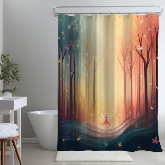 Enchanted Pink Shower Curtain | Stylish Home Decor Accent