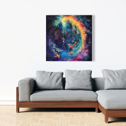 Milky Wave - Red Canvas Art for Stunning Home Decor