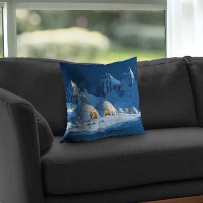 Ice Cold Yellow Poly Twill Throw Pillow Insert | Home Decor