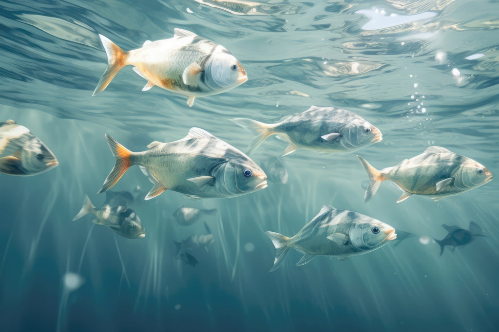 Swimming Peacefully Blue Outdoor Area Rug | Home Decor