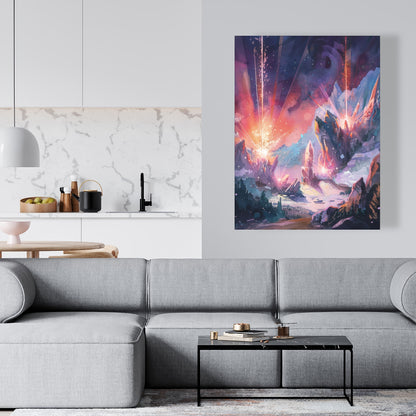 Beaming Signal - Blue Canvas Art for Stunning Home Decor