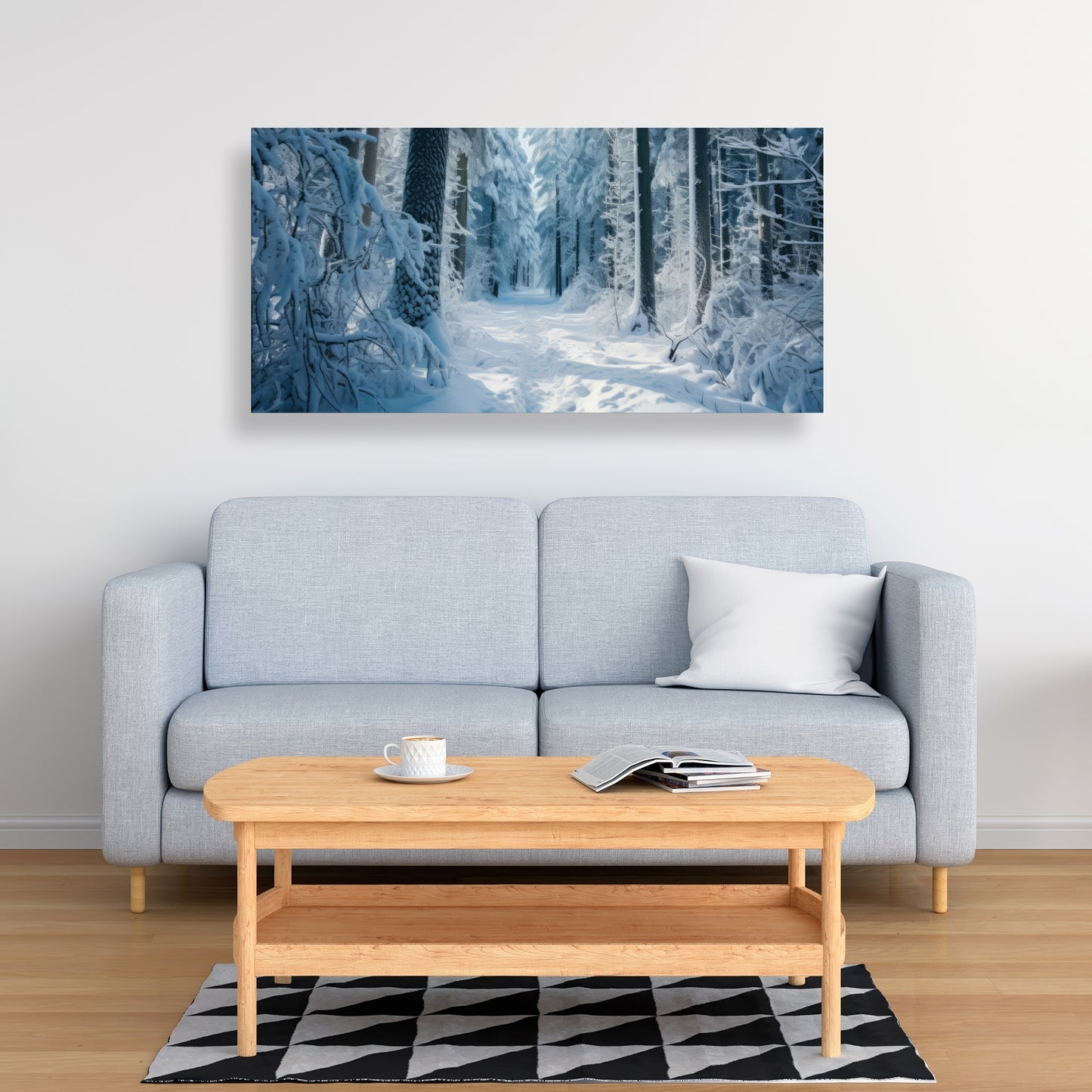 Cold forest - 32"x32" Canvas