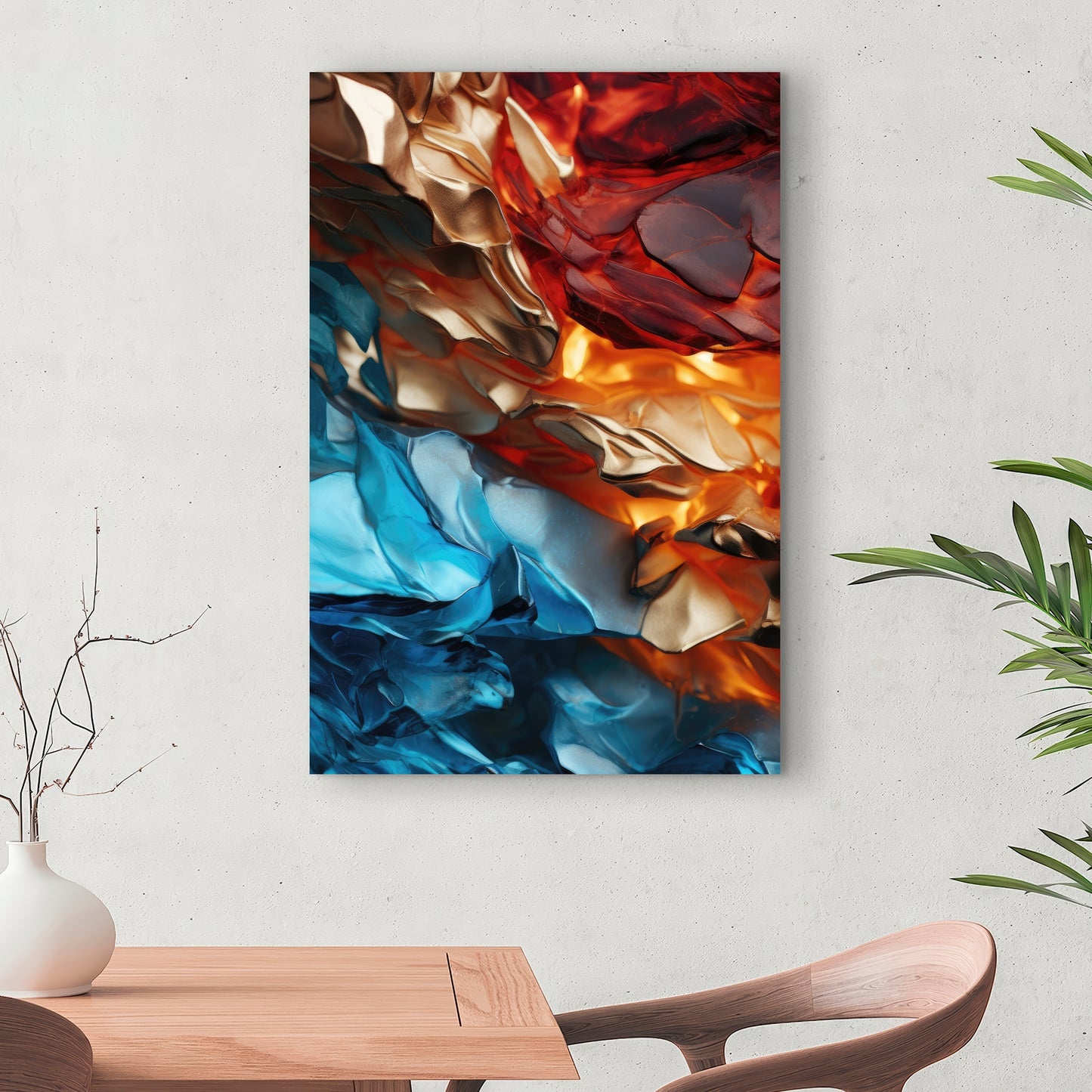 Mineral Contrast - Blue Canvas for Elegant Home Decor