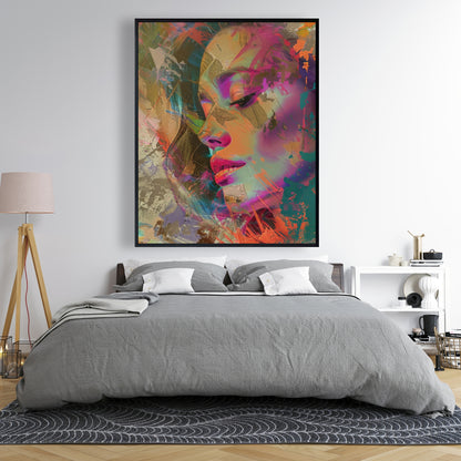 Grunge Look - Gray Framed Canvas for Stylish Home Decor