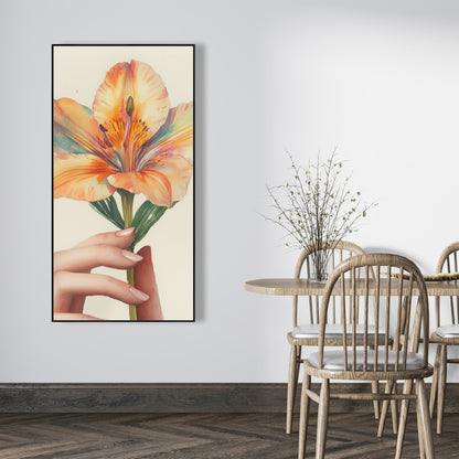 Ahold - Yellow Framed Canvas for Stylish Home Decor