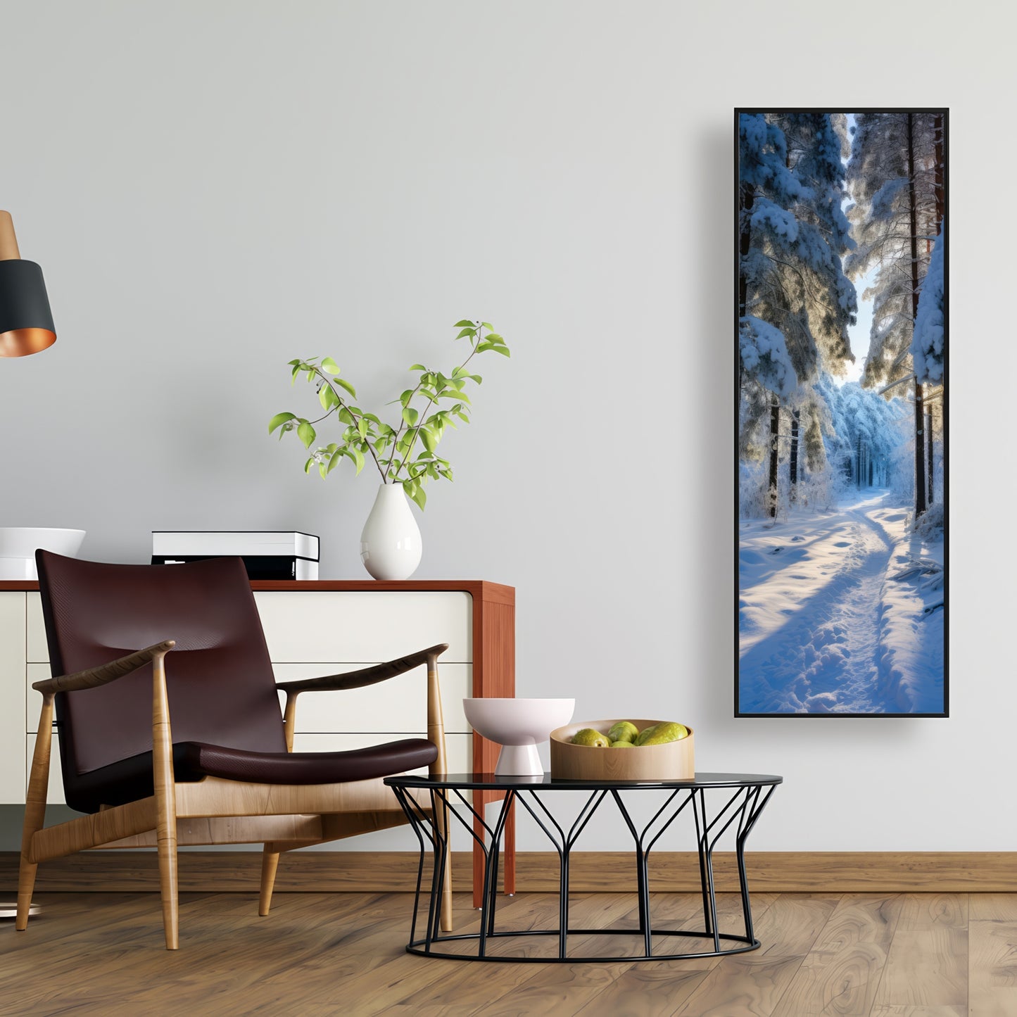 Snowy path - 36"x36" Framed canvas