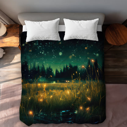 Light in the Dark Black Duvet Cover | Stylish Home Decor