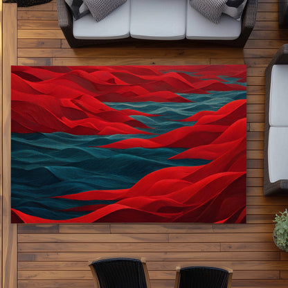 Tapis d'extérieur Mer Rouge | Accent de décoration élégant